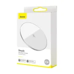 Baseus Simple Wireless 15W Type-C Charger -blanc