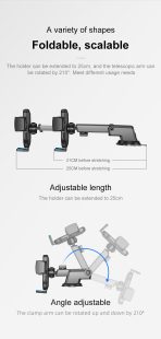 Support de téléphone pour tableau de bord de voiture Joyroom JR-OK3 - Noir – Image 4