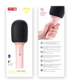 Microphone à main JR-MC5 avec haut-parleur.Color: Pink – Image 3