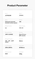 JR-ML02 IPX7 Waterproof Bluetooth Speaker – Image 10