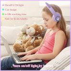 Cat ear sans fil bluetooth headset stn-28 noir stéréo confort réduction – Image 6