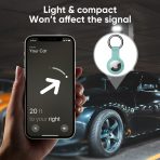 Silicone porte clé pour airtag noir – Image 2