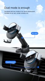 JOYROOM    SUPPORT DE VOITURE À GRAVITÉ DE CHARGE SANS FILJR-ZS212 – Image 2