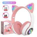 Cat ear sans fil bluetooth headset stn-28 noir stéréo confort réduction – Image 4